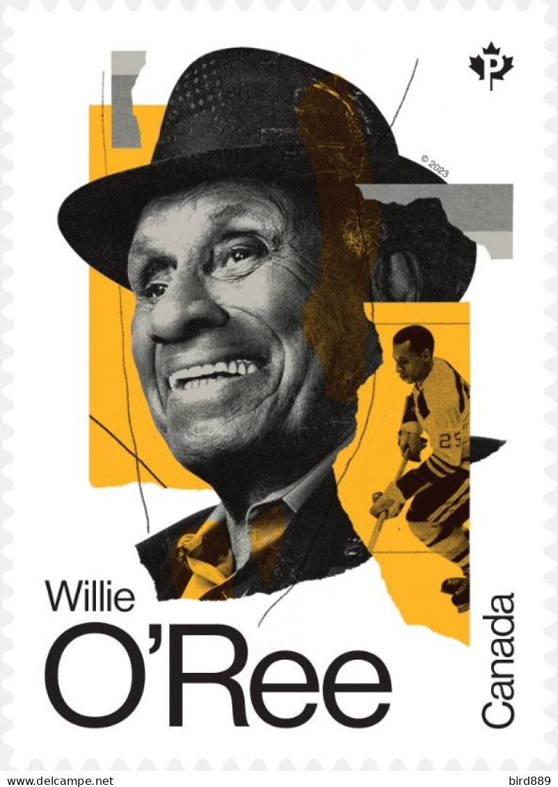 2023 Canada Hockey Willie O'Ree First Black Player In NHL Single Stamp From Booklet MNH - Sellos (solo)