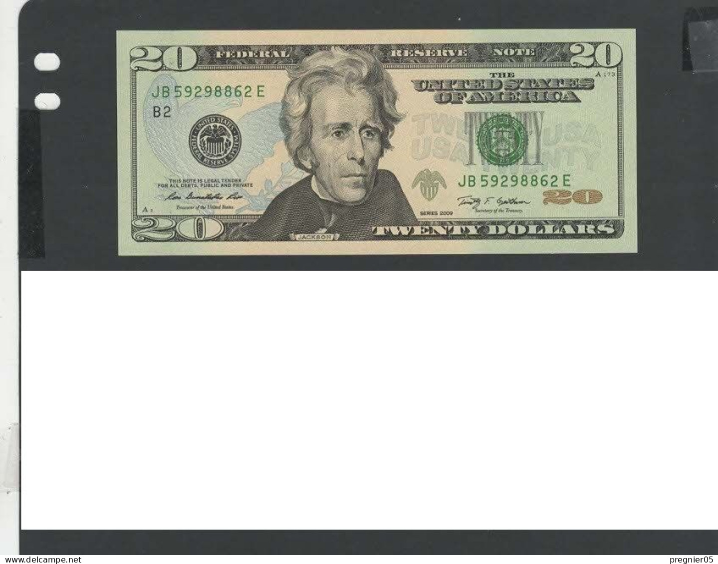 USA - Billet 20 Dollar 2009 NEUF/UNC P.533 § JB 862 - Billetes De La Reserva Federal (1928-...)
