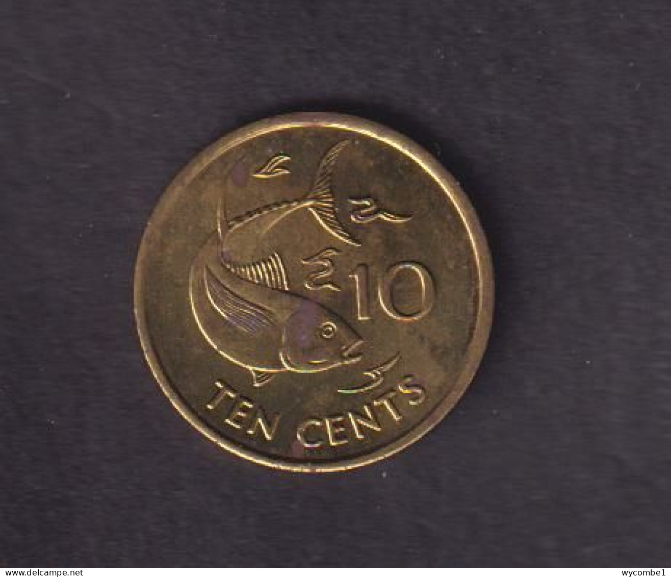 SEYCHELLES - 2003 10 Cents/Fish UNC (Tarnish Marks) - Seychelles