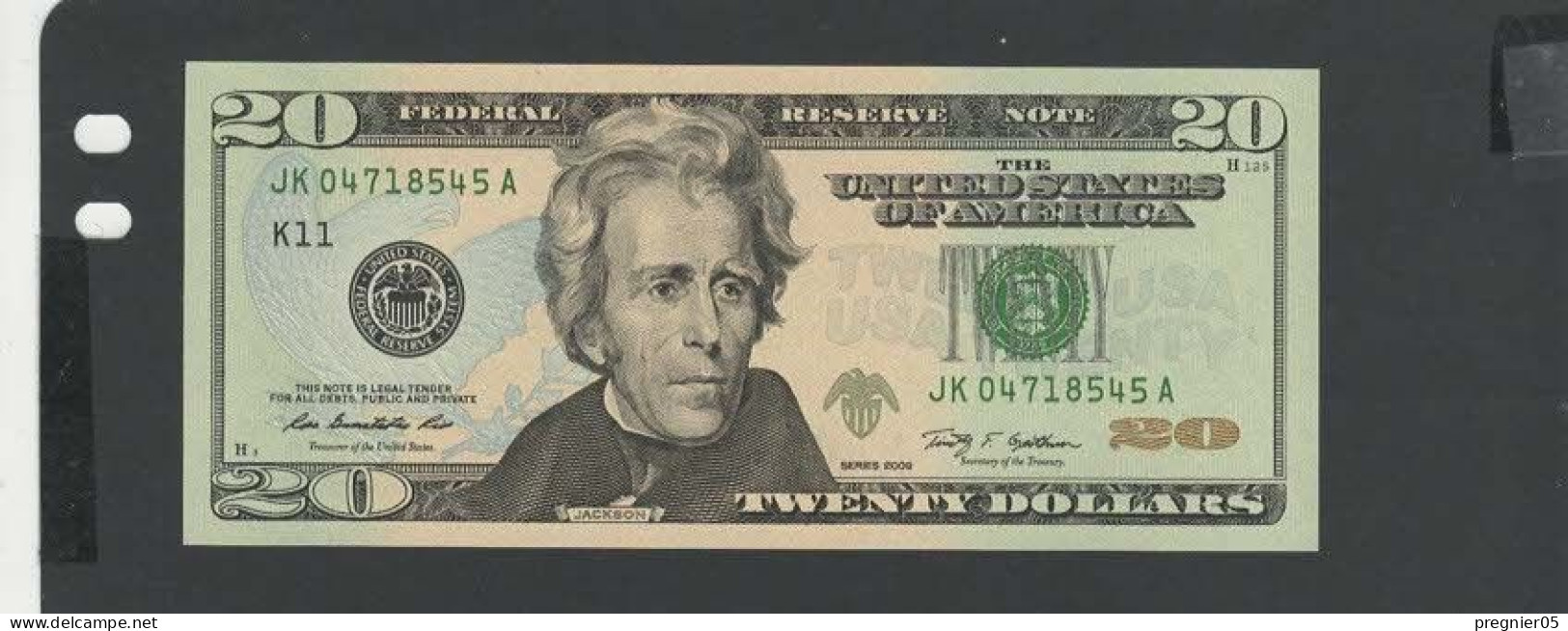 USA - Billet 20 Dollar 2009 NEUF/UNC P.533 § JK - Federal Reserve Notes (1928-...)