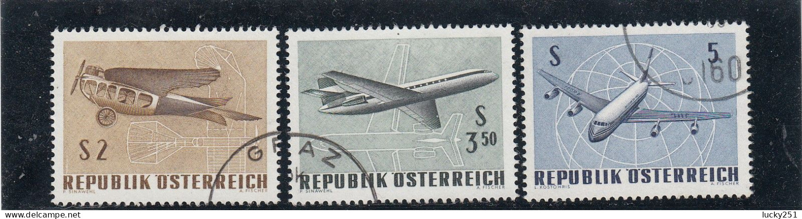 Autriche - Année 1968 - Obl. - PA - N°YT 63 à 65 - Expo Aérophilathélique Intern "Ifawien" - Gebraucht