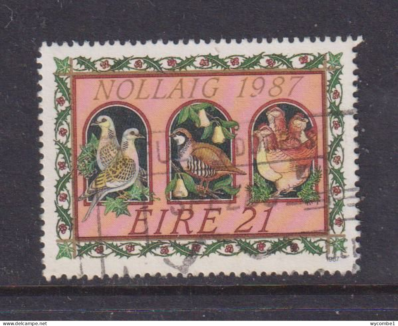 IRELAND  -  1987  Christmas  21p Used As Scan - Used Stamps