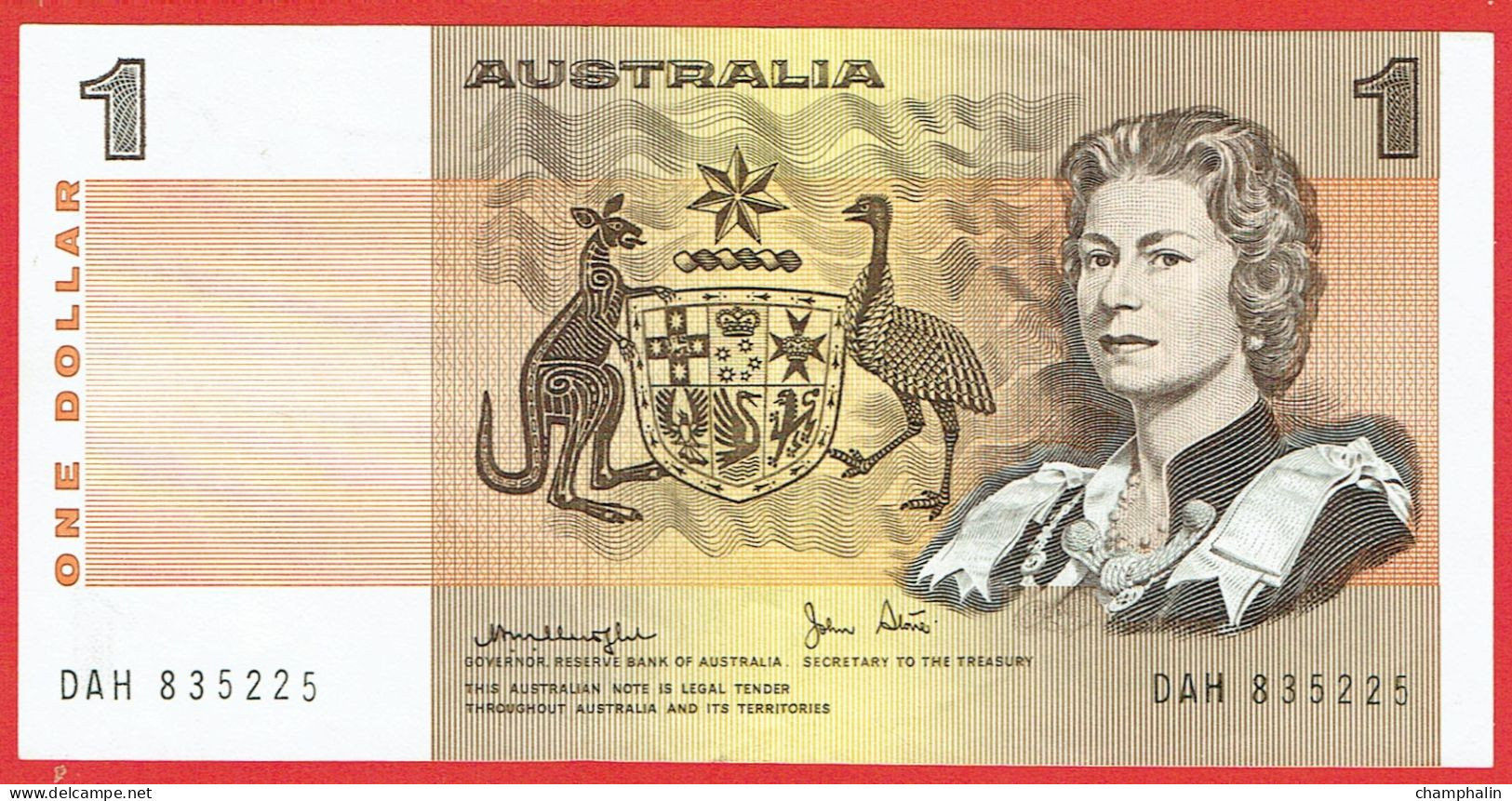 Australie - Billet De 1 Dollar - Elizabeth II - P42c - 1974-94 Australia Reserve Bank