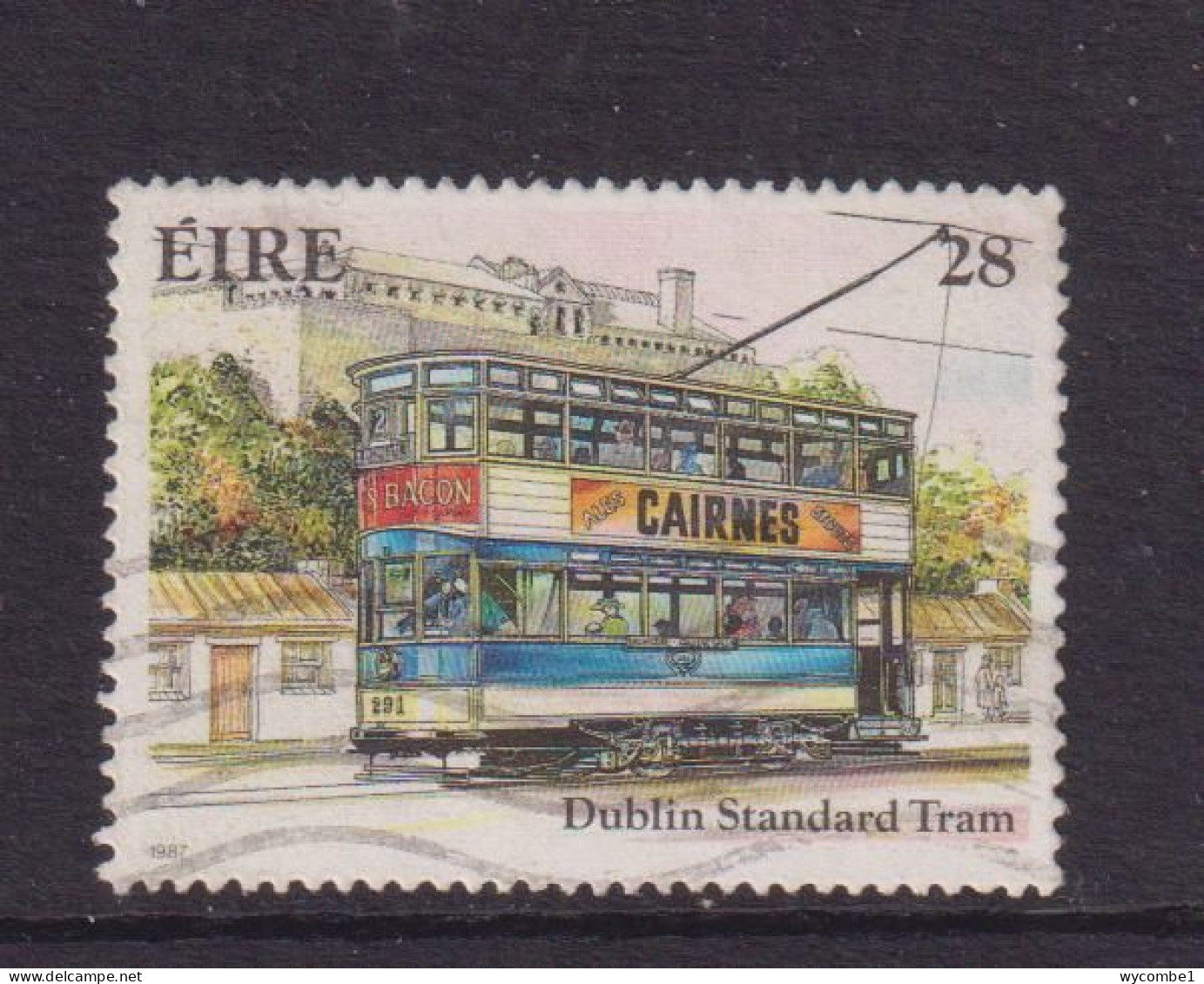 IRELAND - 1987  Dublin Tram  28p Used As Scan - Used Stamps