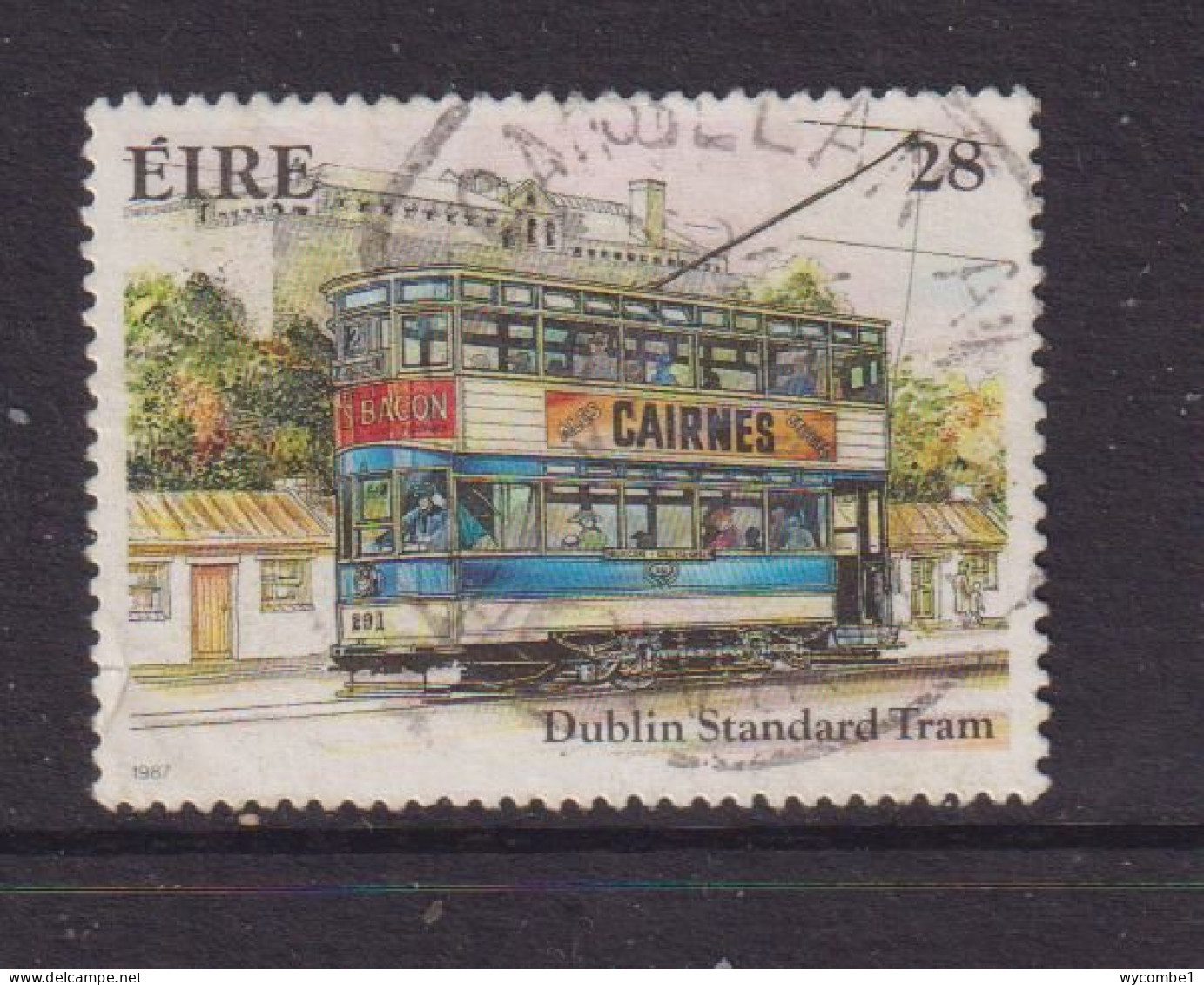 IRELAND - 1987  Dublin Tram  28p Used As Scan - Used Stamps