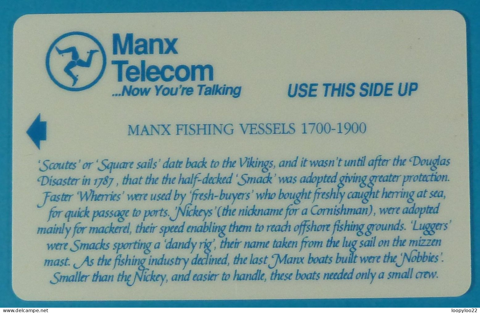 ISLE OF MAN - Manx Telecom - Manx  Fishing Vessels 1700-1900 - £2 - Specimen Without Control - Man (Ile De)