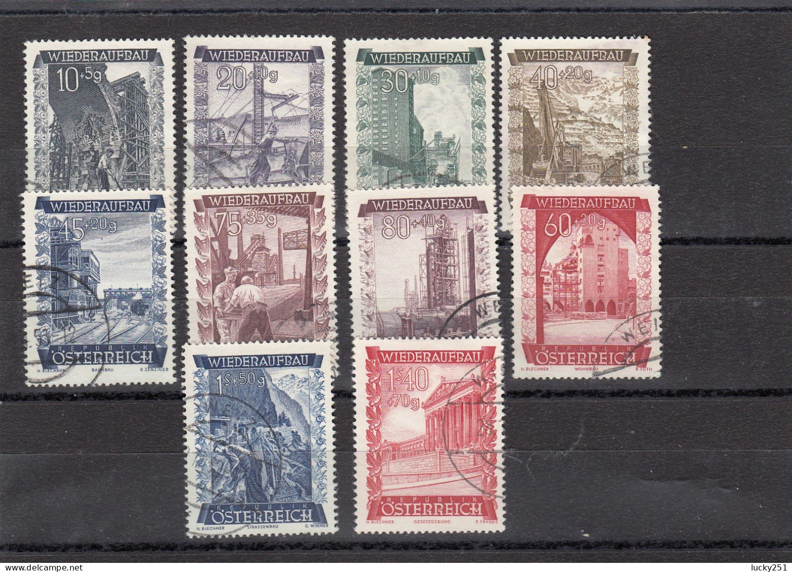 Autriche - Année 1948 - Obl. - N°YT 721 à 721 - Emis Au Profit De La Reconstruction - Used Stamps