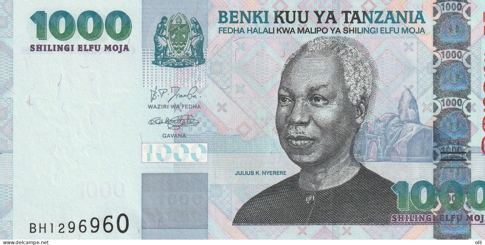 Tanzania 1000 Shillings. ND (2006)  P-36  Unc. - Tanzanie