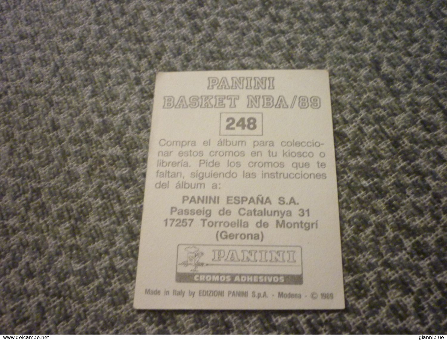 Derrick McKey Seattle Supersonics Sonics NBA '89 Panini VHTF Spanish Edition Basketball Sticker #248 - 1980-1989