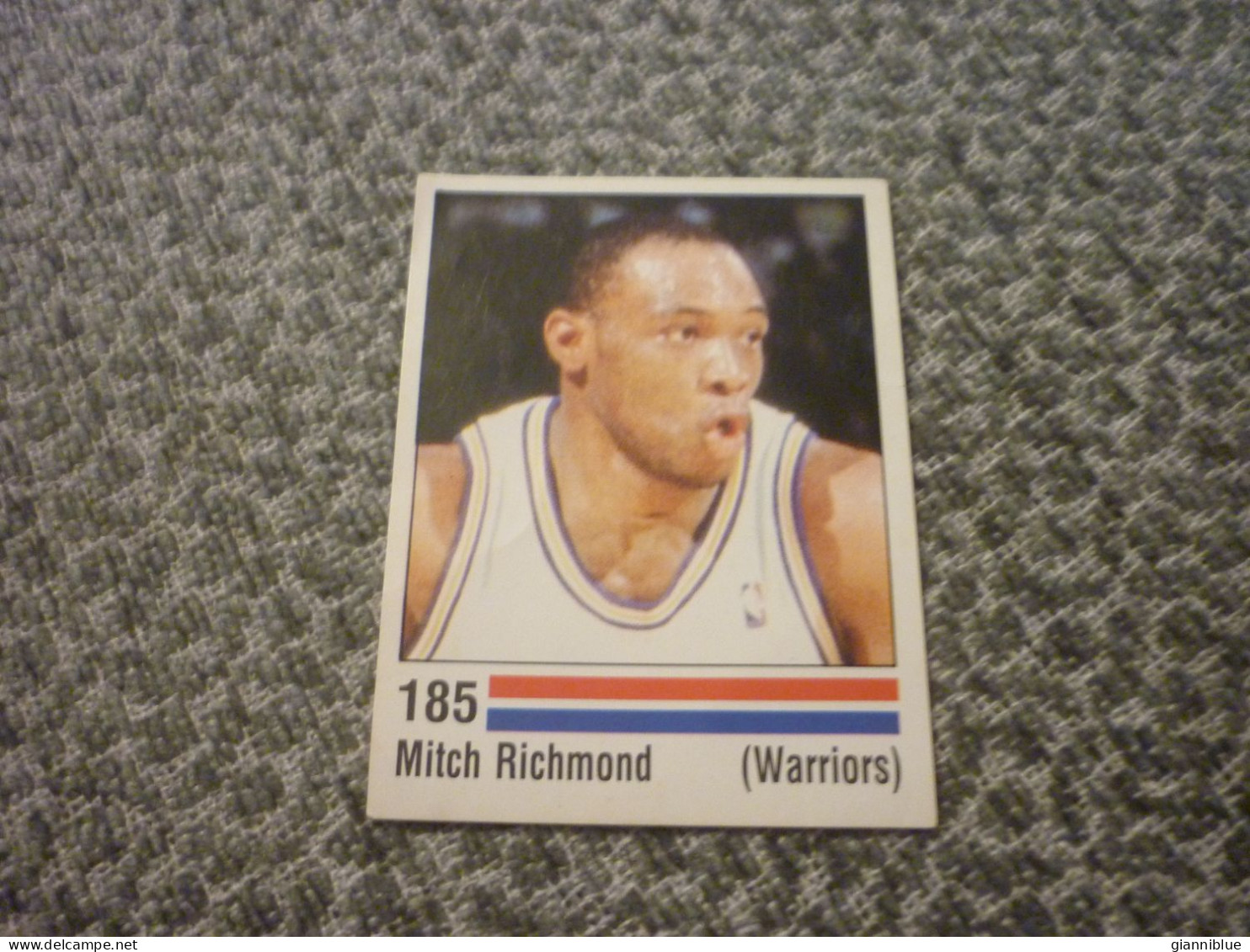 Mitch Richmond Golden State Warriors NBA '89 Panini VHTF Spanish Edition Basketball Sticker #185 - 1980-1989