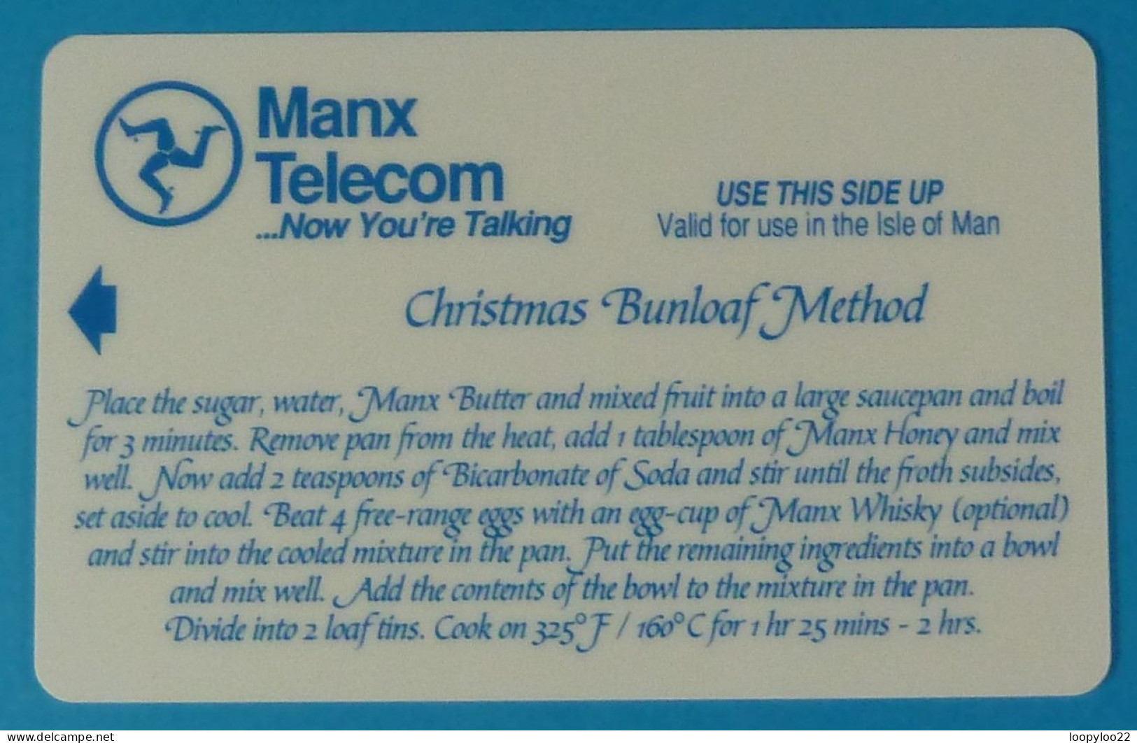 ISLE OF MAN - Manx Telecom - Christmas Bunloaf Method - £2 - Specimen Without Control - Man (Isle Of)