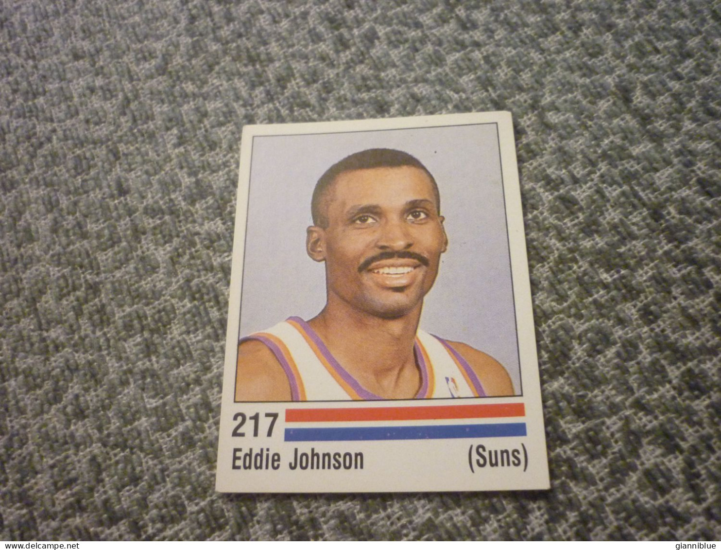 Eddie Johnson Phoenix Suns NBA '89 Panini VHTF Spanish Edition Basketball Sticker #217 - 1980-1989