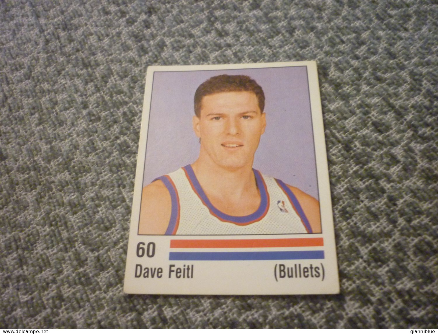 Dave Feitl Washington Bullets NBA '89 Panini VHTF Spanish Edition Basketball Sticker #60 - 1980-1989