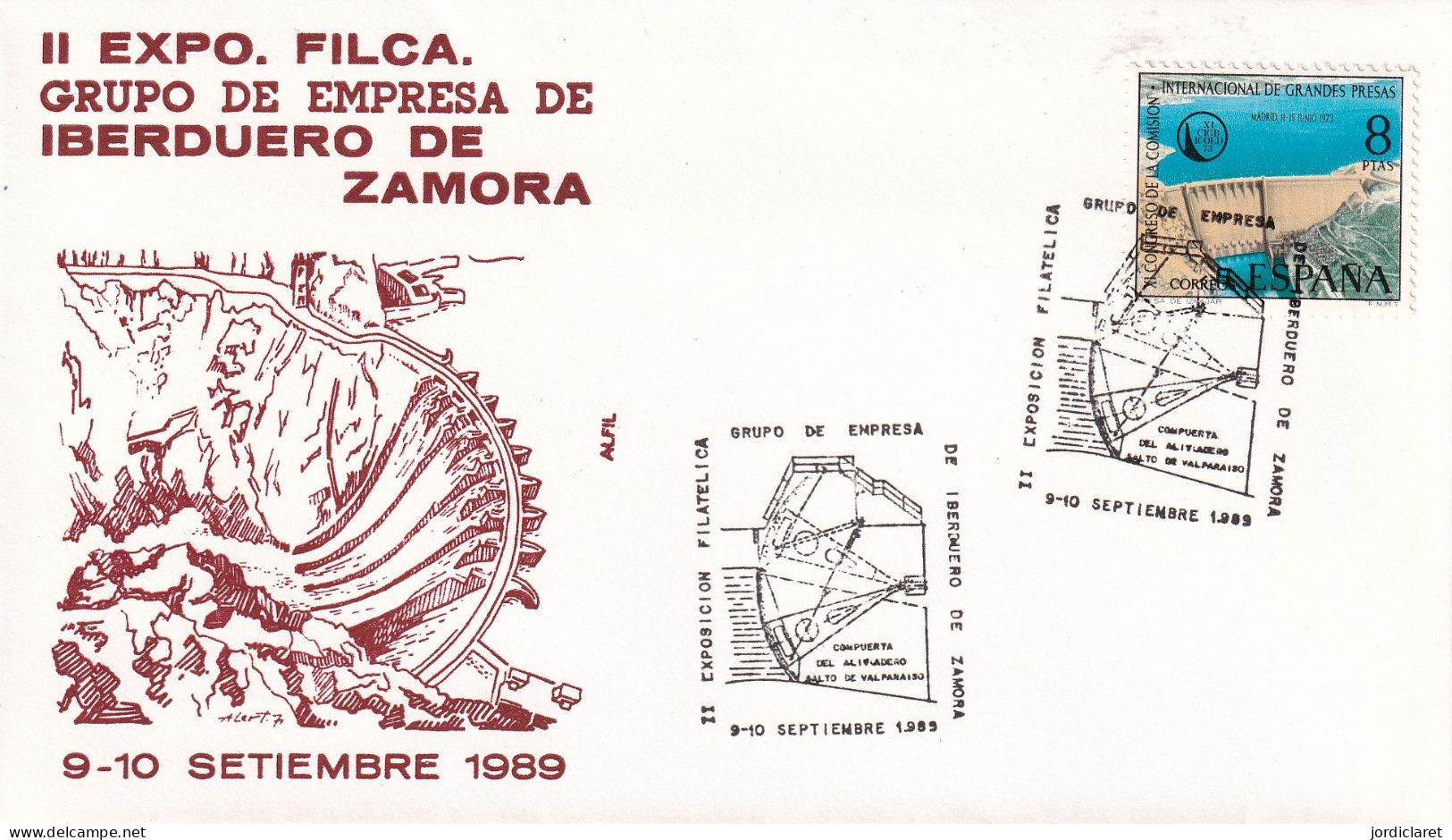 POSTMARKET 1899 ESPAÑA ZAMORA - Agua
