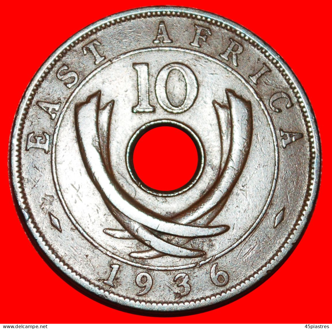 * GREAT BRITAIN: EAST AFRICA  10 CENTS 1936KN! EDWARD VIII · LOW START · NO RESERVE! - Colonia Británica