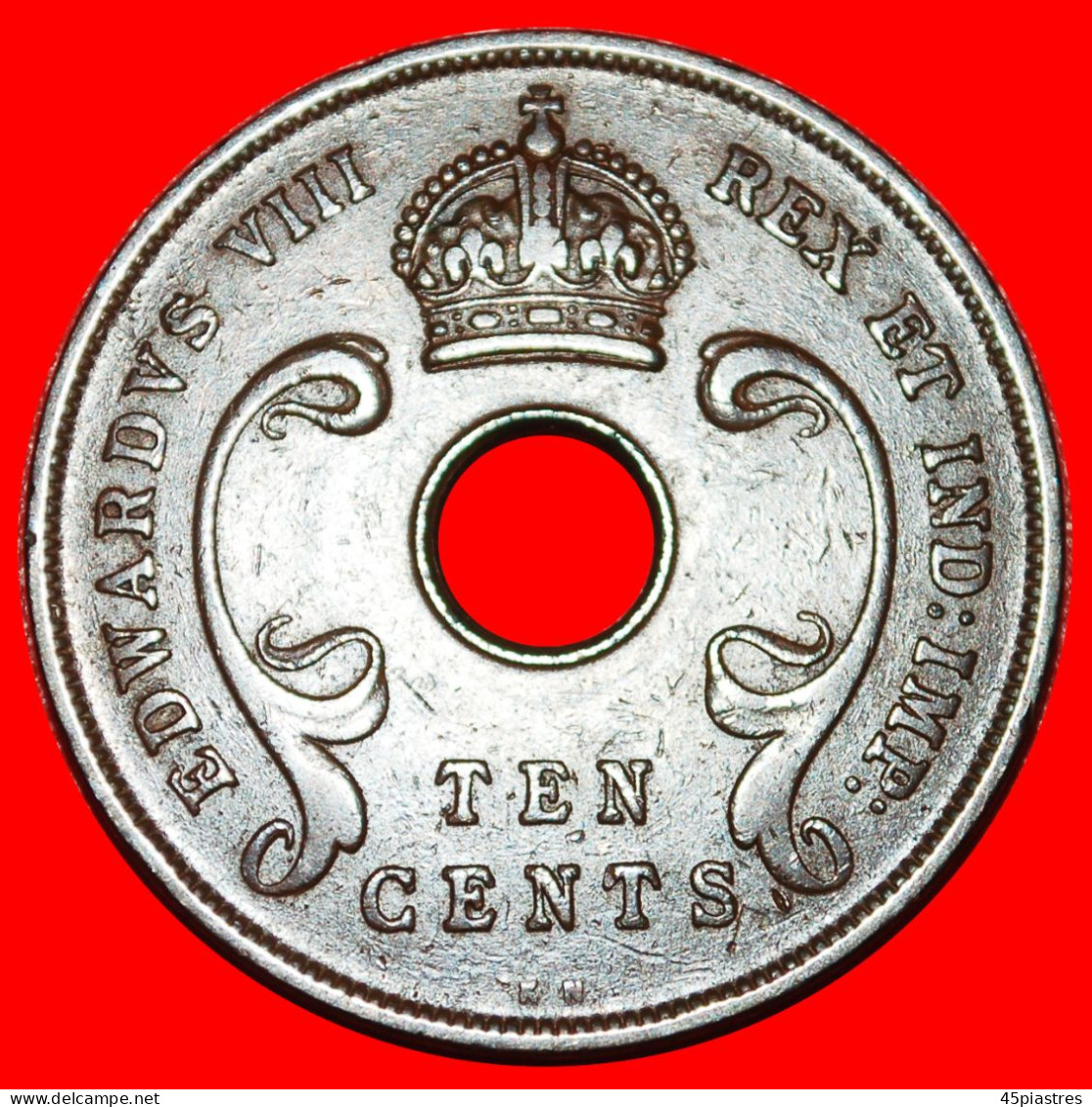* GREAT BRITAIN: EAST AFRICA  10 CENTS 1936KN! EDWARD VIII · LOW START · NO RESERVE! - British Colony