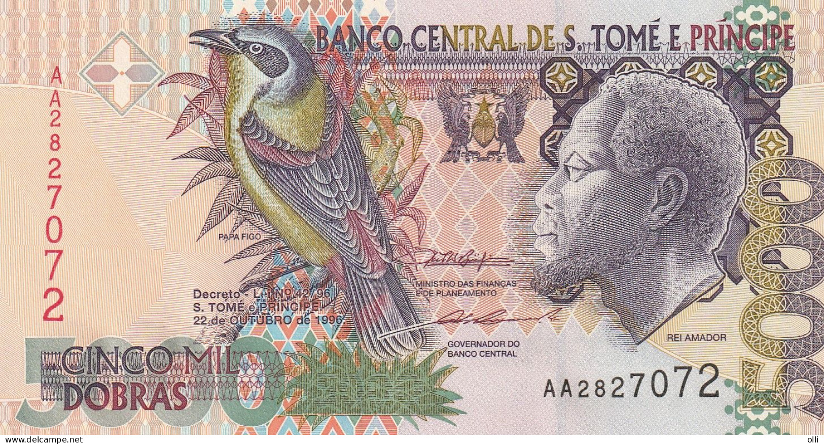 Saint Thomas And Prince 5000 Dobras 1996 P-65a - Sao Tome And Principe