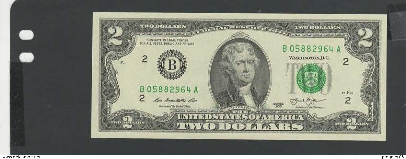 USA - Billet 2 Dollar 2013 NEUF/UNC P.538 § B - Billetes De La Reserva Federal (1928-...)