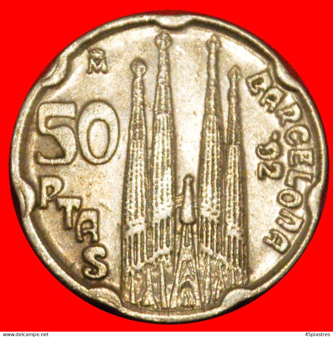 * GAUDI (1852-1926): SPAIN  50 PESETAS 1992 CATHEDRAL! JUAN CARLOS I (1975-2014)· LOW START · NO RESERVE! - 50 Peseta