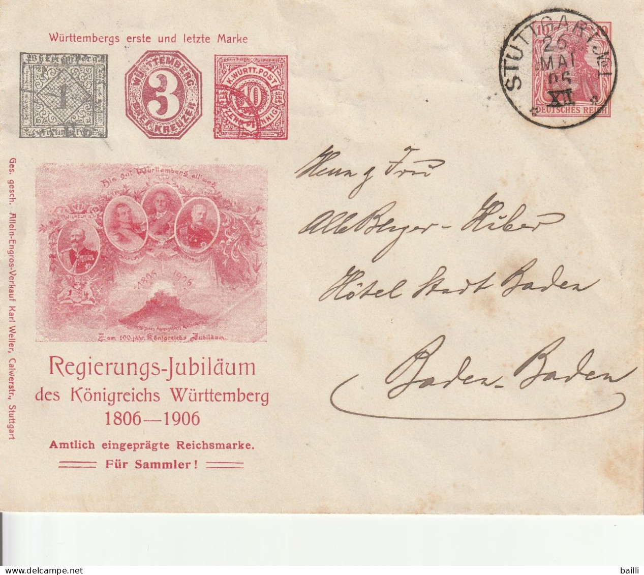 Allemagne Entier Postal Illustré 1906 - Enveloppes