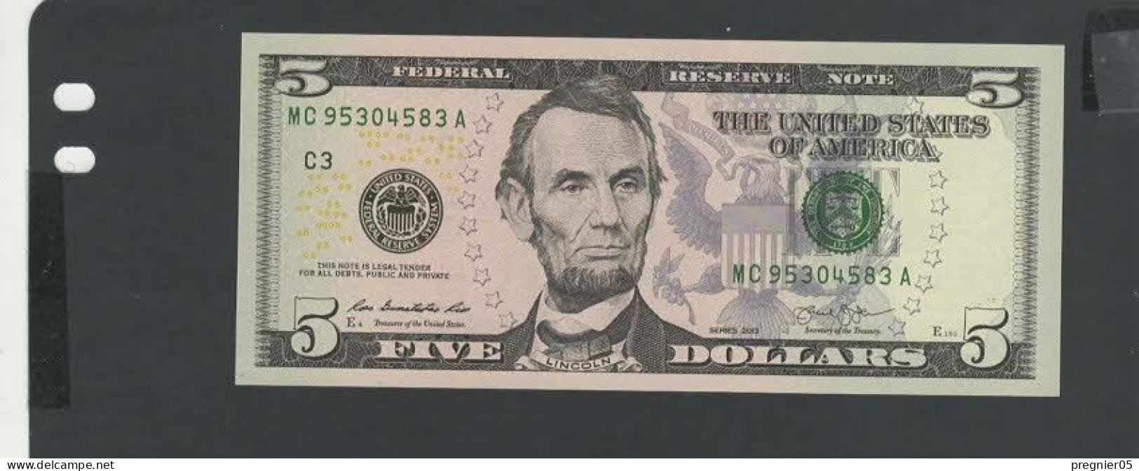 USA - Billet 5 Dollar 2013 NEUF/UNC P.539 § MC - Federal Reserve Notes (1928-...)
