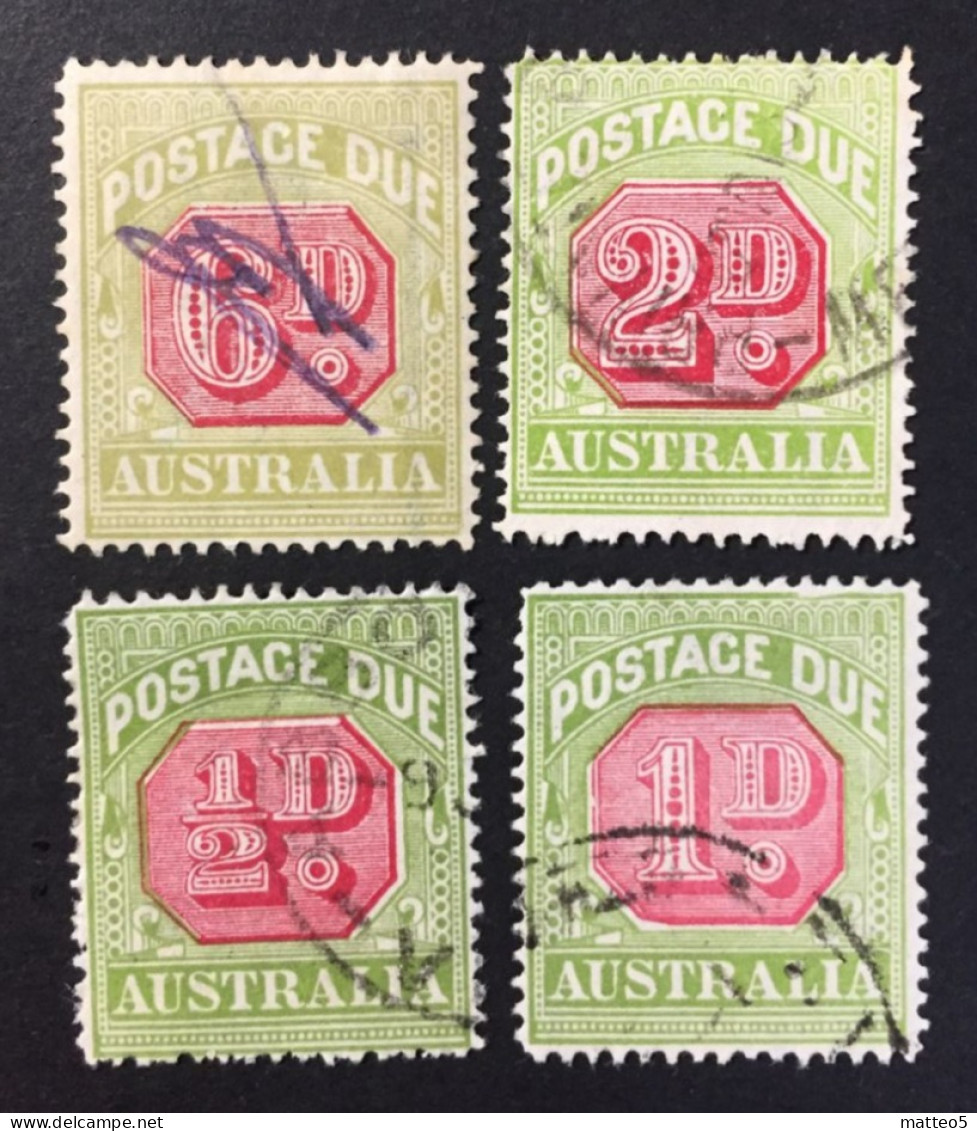 1925 - Australia - Postage Due Stamp - 1D,2D,6D,1/2D - Used - Port Dû (Taxe)