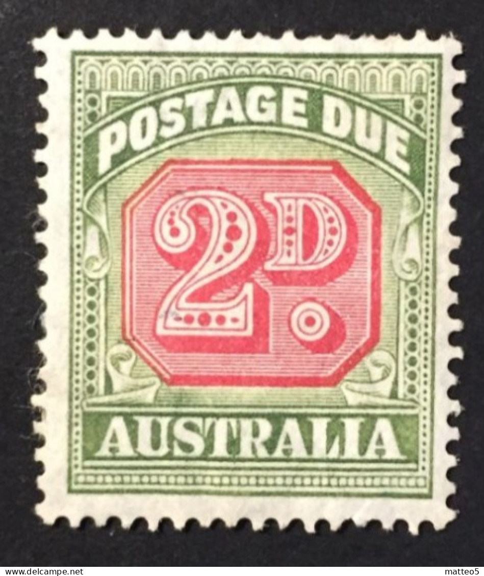1938 /49 - Australia - Postage Due Stamp - 2D, - Unused - Mint Hinged - Strafport