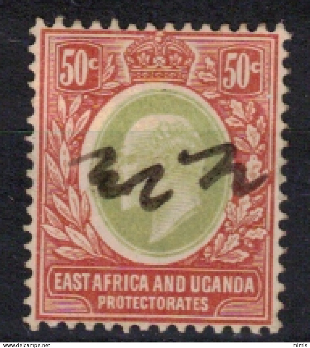 AFRIQUE ORIENTALE BRITANNIQUE + OUGANDA      1907    N°  131   Oblitération  Plume - Africa Orientale Britannica