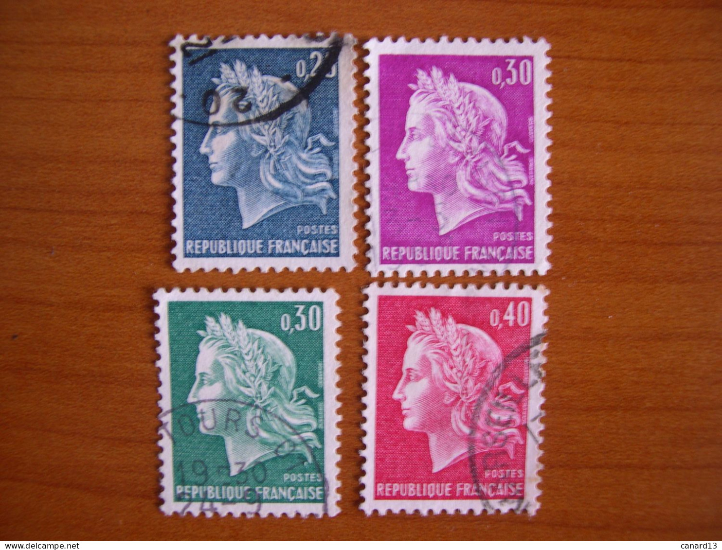 France Obl   N° 1535/1536B - 1967-1970 Marianne Of Cheffer