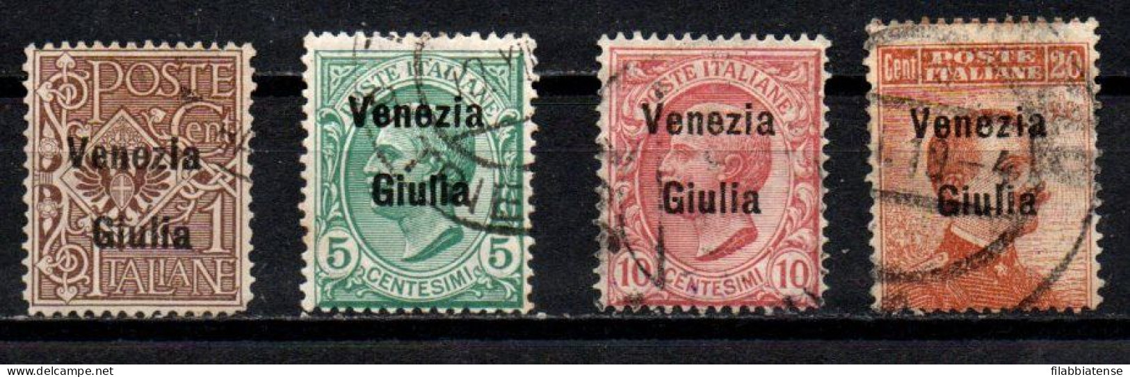 1918 - Italia - Occupazione Venezia Giulia 19 + 21/23 Soprastampati  ------- - Venezia Giulia