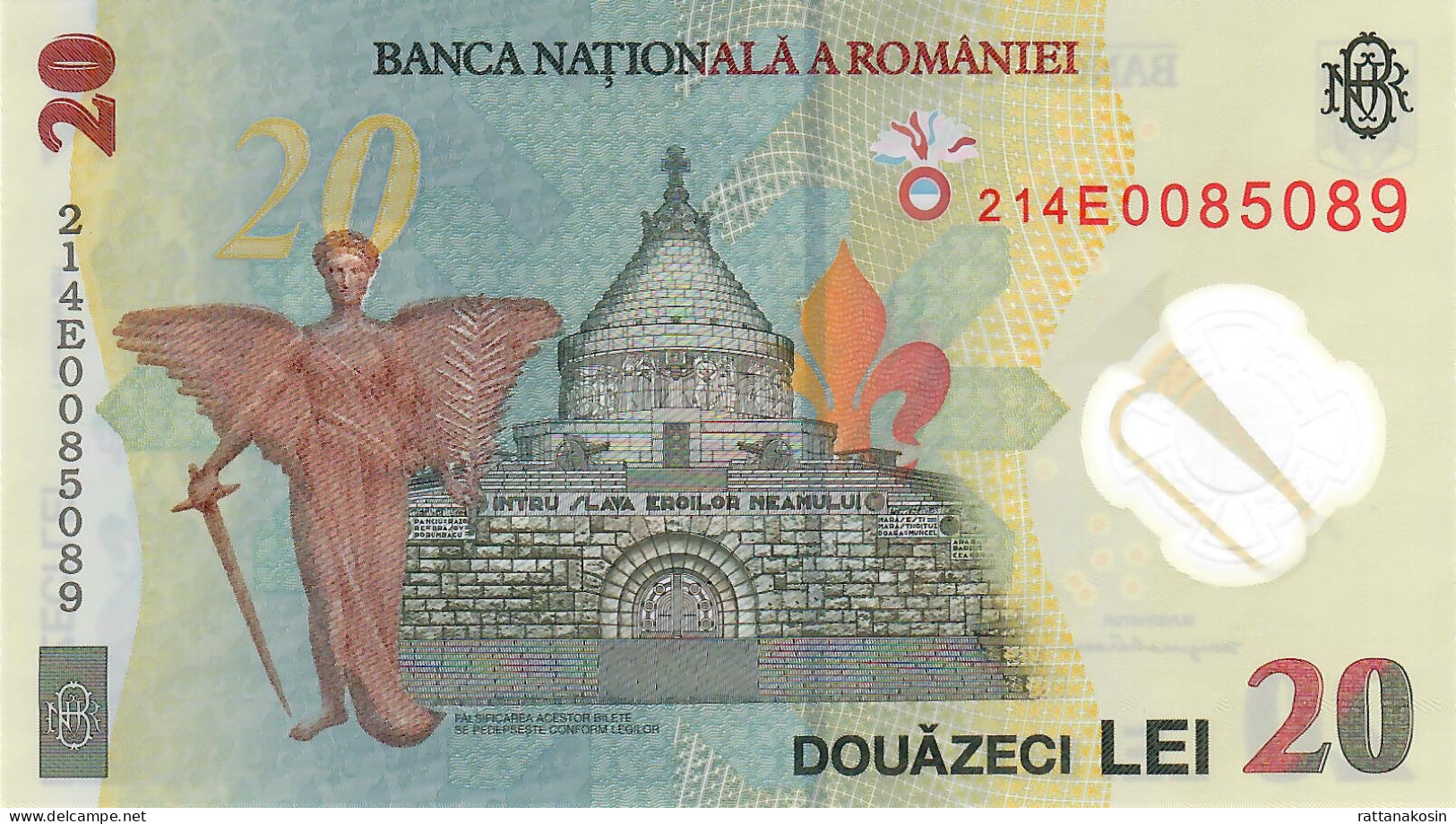 ROMANIA NLP = B293a 20 LEI 2021 Signature ISARESCU/NITU Issued 1.12.2021  UNC. - Roumanie