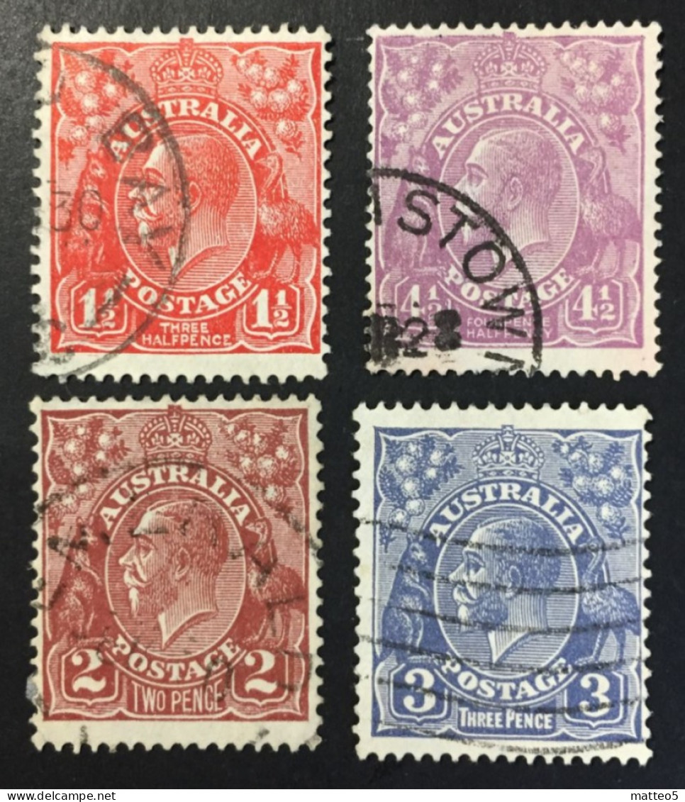 1924 /32 - Australia - King George V - 4 Stamps - Used - Used Stamps