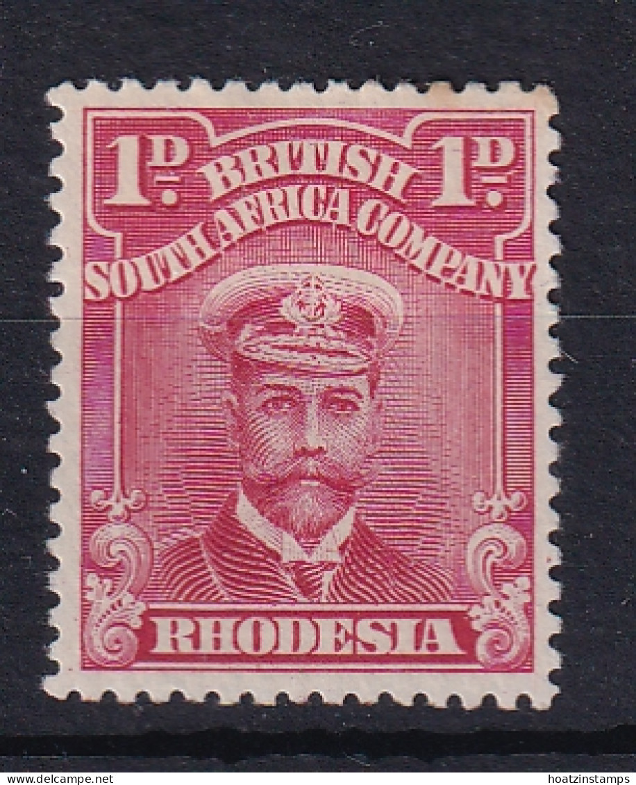 Rhodesia - BSAC: 1913/22   Admiral    SG190    1d    Rose-carmine  [shaded Ear]   MH - Andere & Zonder Classificatie