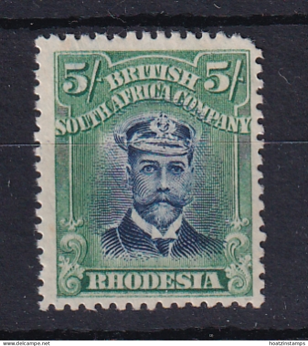 Rhodesia - BSAC: 1913/22   Admiral    SG239    5/-    Deep Blue & Blue-green   [Die II]      MH - Andere & Zonder Classificatie