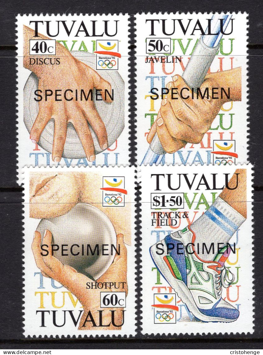 Tuvalu 1992 Olympic Games, Barcelona - SPECIMEN - Set MNH (SG 647-650) - Tuvalu