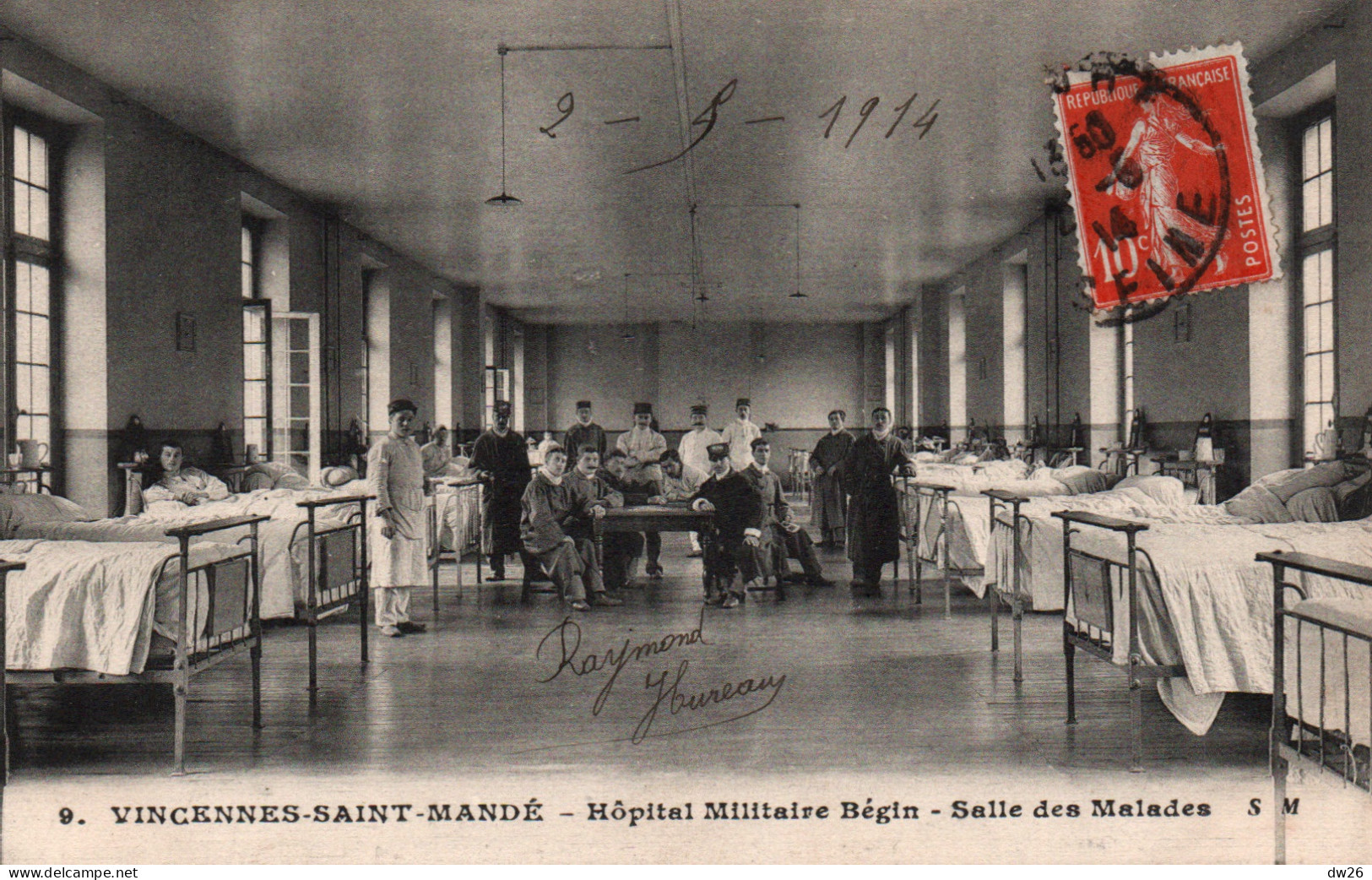 Vincennes-Saint-Mandé (Seine-et-Oise) L'Hôpital Militaire Bégin - La Salle Des Malades - Carte S.M. N° 9 - Santé