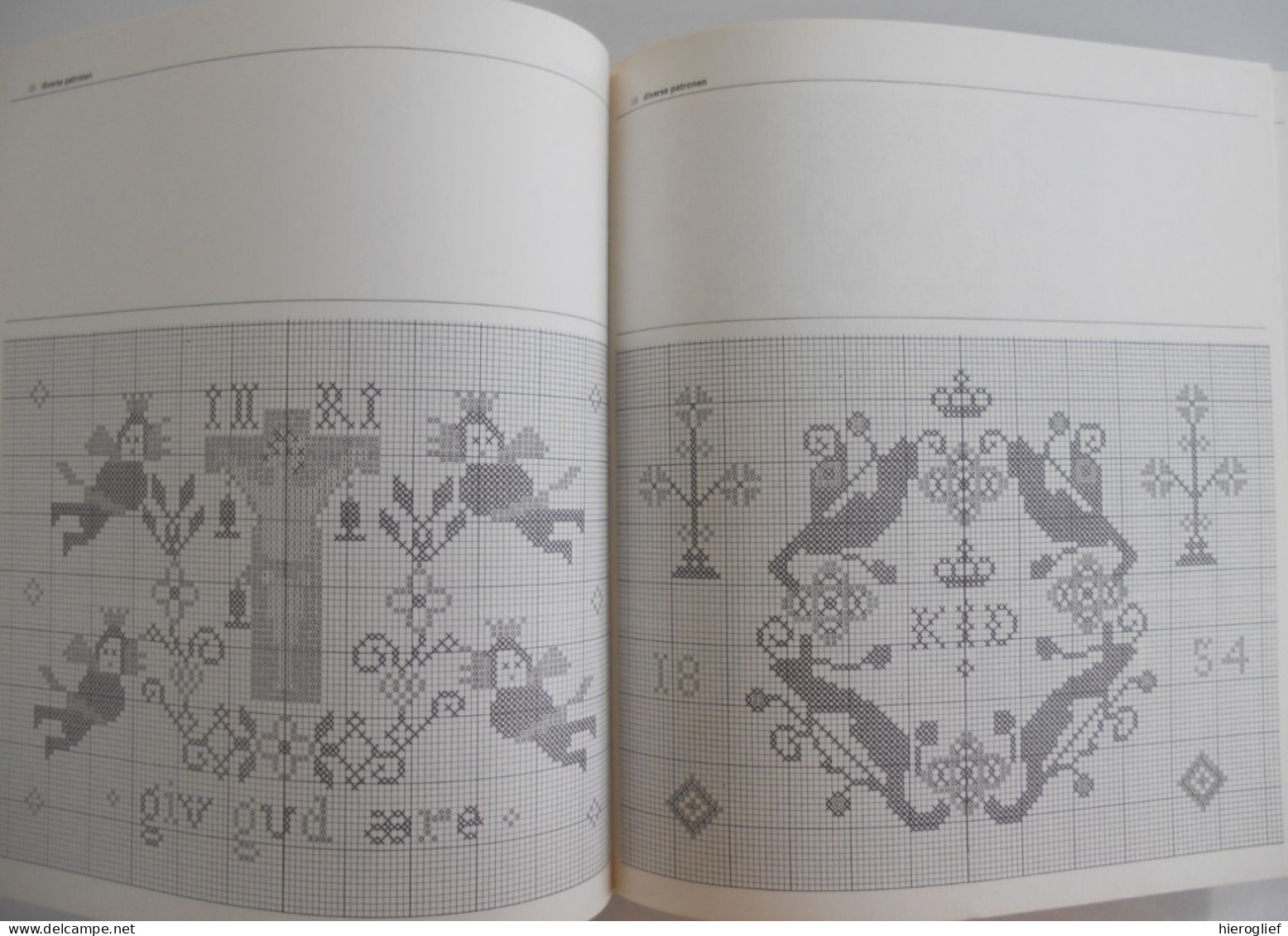 Klassieke kruissteek-motieven door Gertie Wandel ruim 500 voorbeelden telpatroon kruisjessteek handwerk naad naaien deco