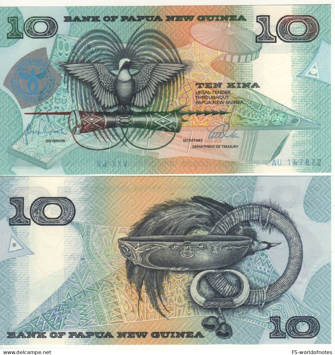 PAPUA NEW GUINEA   10 Kina  P17  (  1998 25th Anniversary Of Bank Of Papua New Guinea   )    UNC - Papua New Guinea