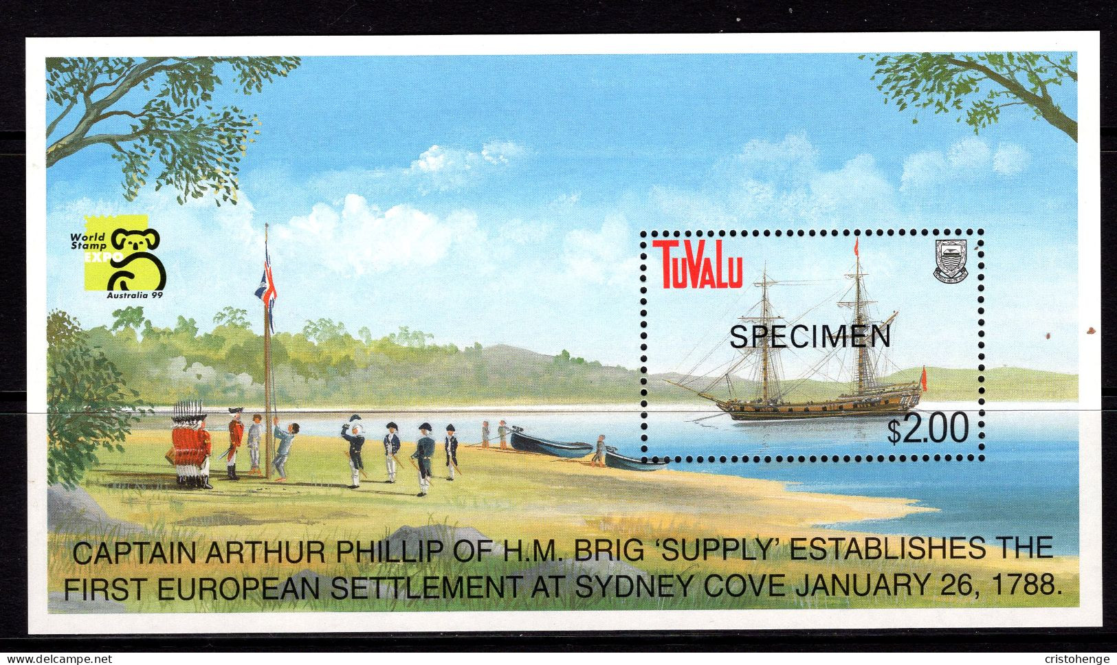 Tuvalu 1999 Australia '99 - Ships - SPECIMEN - MS MNH (SG MS836) - Tuvalu