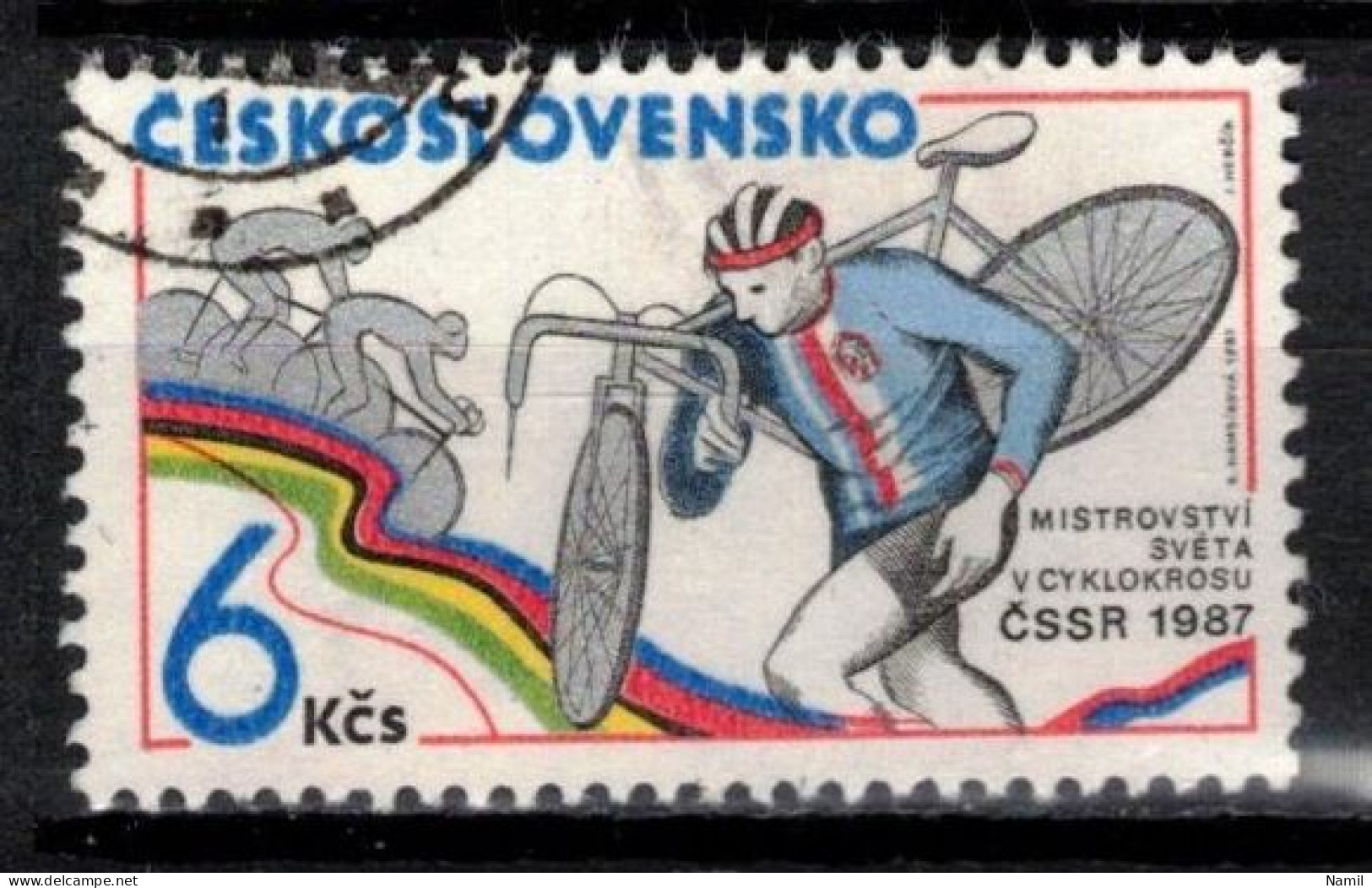 Tchécoslovaquie 1987 Mi 2895 (Yv 2707), Obliteré, Varieté Position 40/2 - Variétés Et Curiosités
