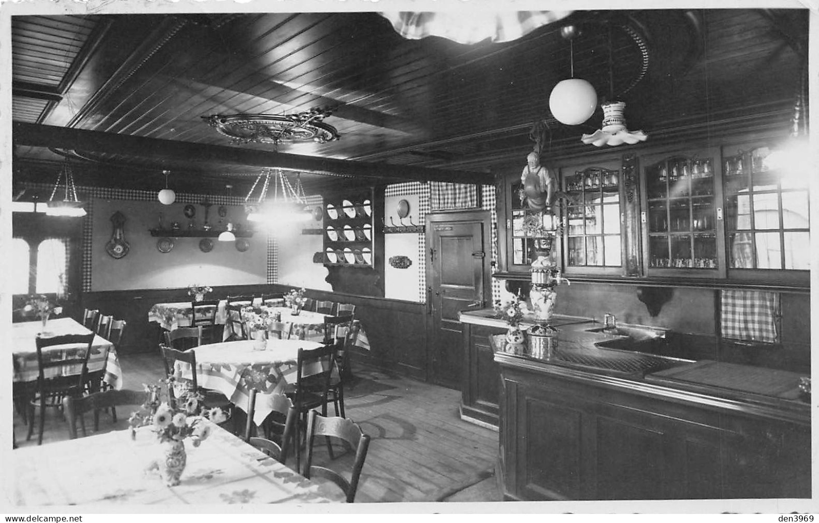 WINTZENHEIM (Haut-Rhin) - Hôtel Meyer - Salle à Manger, Bar - Voyagé 1952 (2 Scans) - Wintzenheim