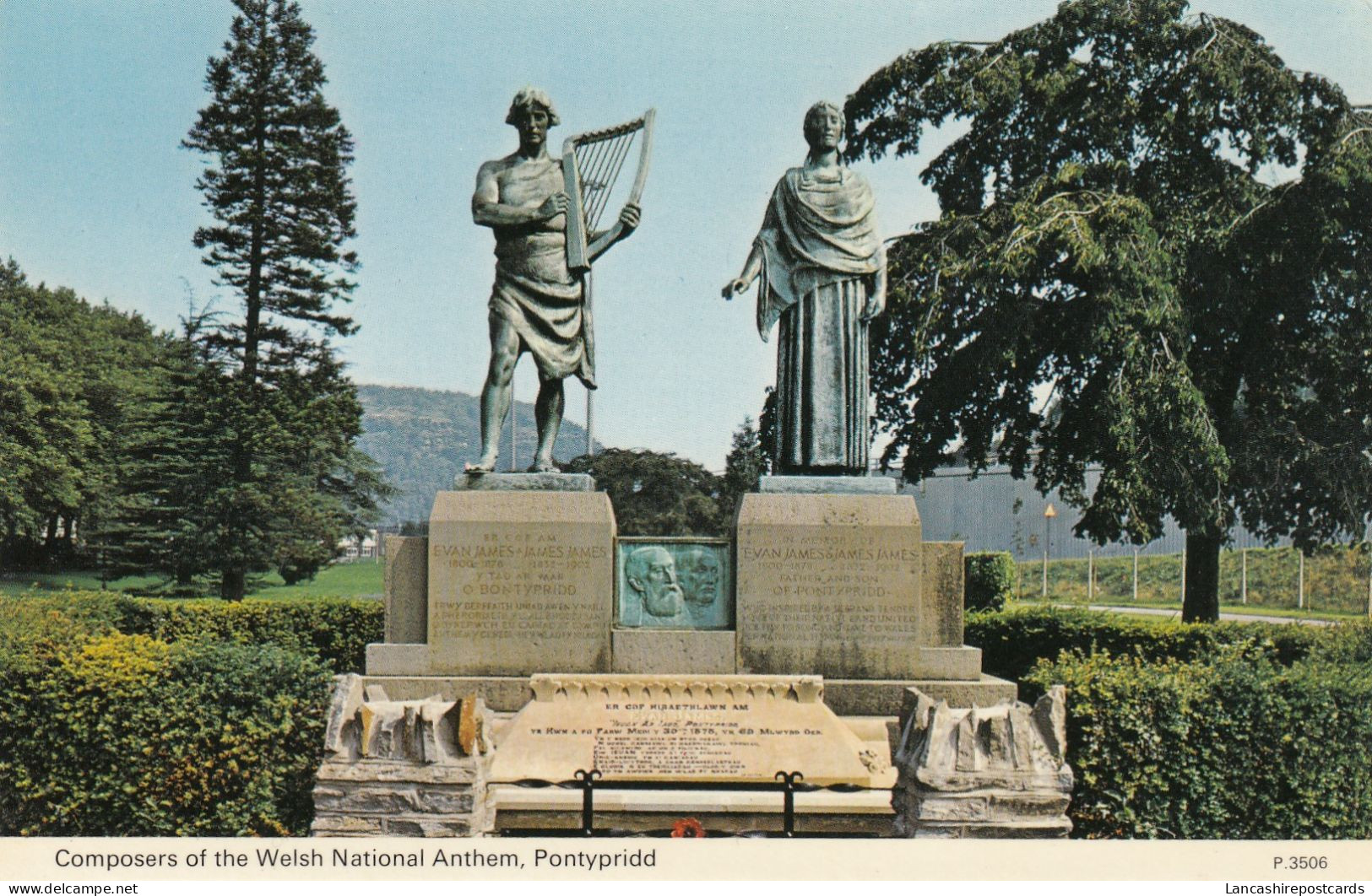 Postcard Composers Of The Welsh National Anthem Pontypridd Wales  My Ref B14823 - Glamorgan