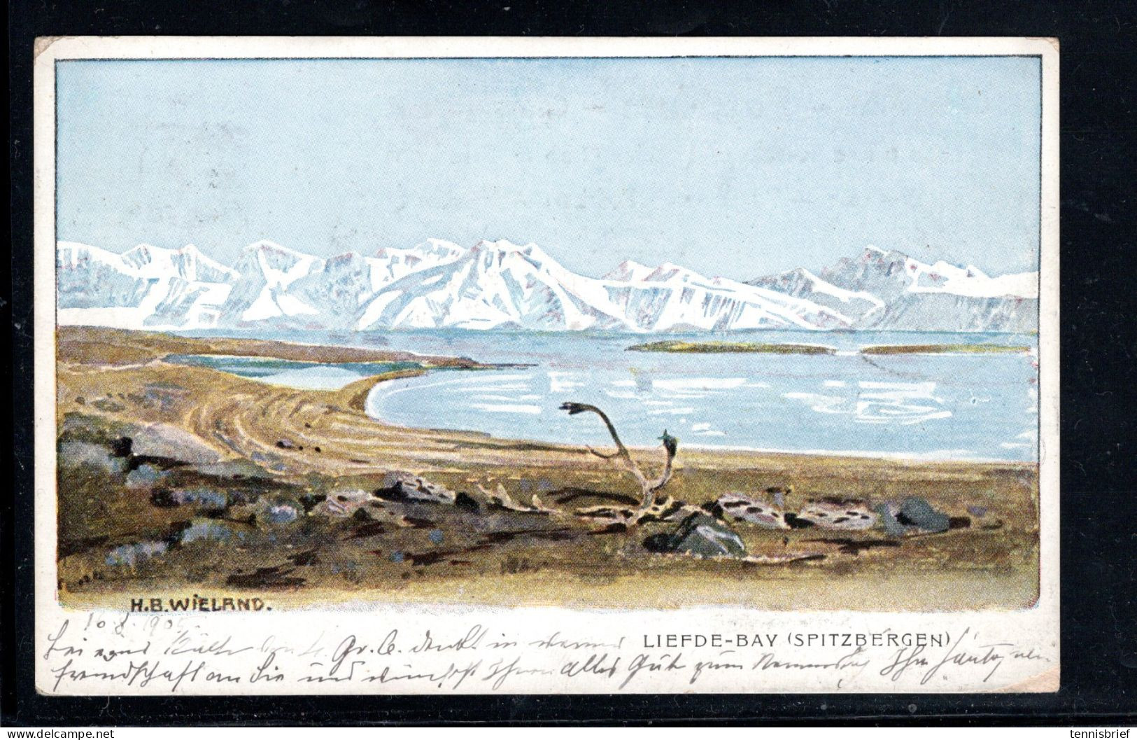 1905 , 10 Ö. " HAMMERFEST " Polarfahrt Kapitän Bade ,  ,klar  " SPITSBERGEN-SNEERENBURG " - Brieven En Documenten