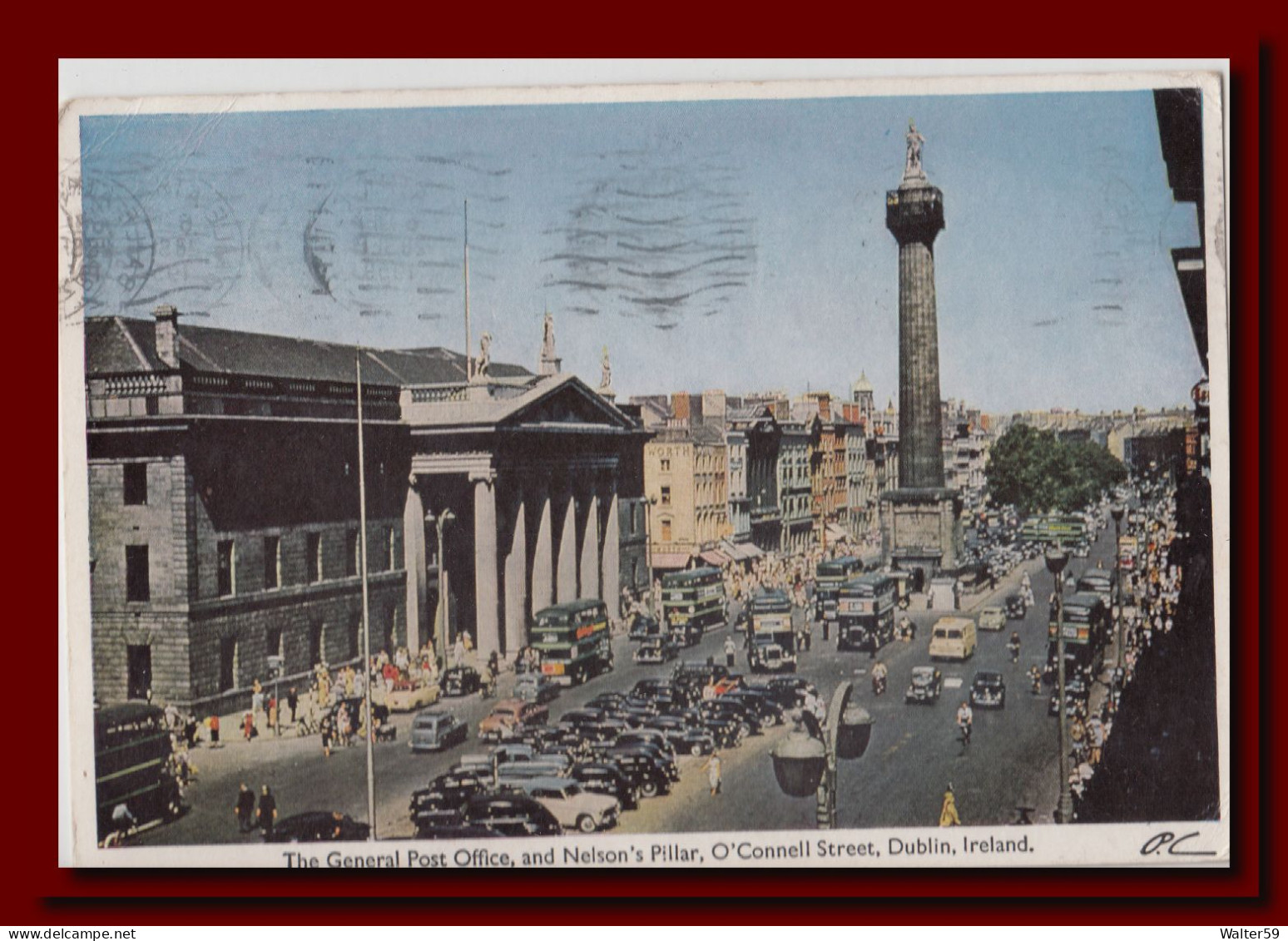 1959 Ireland Eire Postcard General Post Office Dublin Posted To Scotland 2scans - Cartas & Documentos