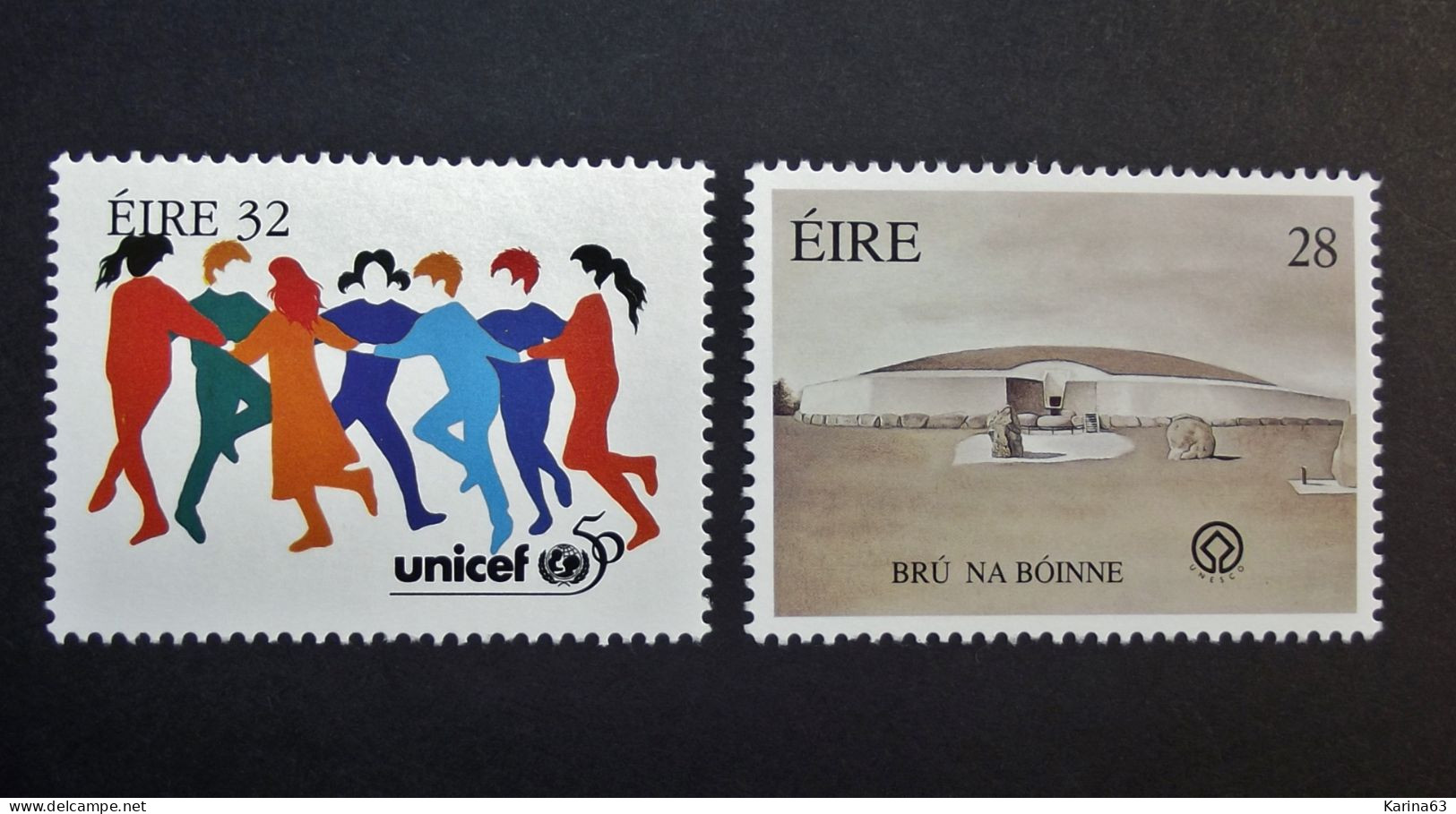 Ireland - Irelande - Eire - 1996 - Y&T N° 947 / 948  ( 2 Val.) Unicef - Boyne Valley - MNH - Postfris - Neufs