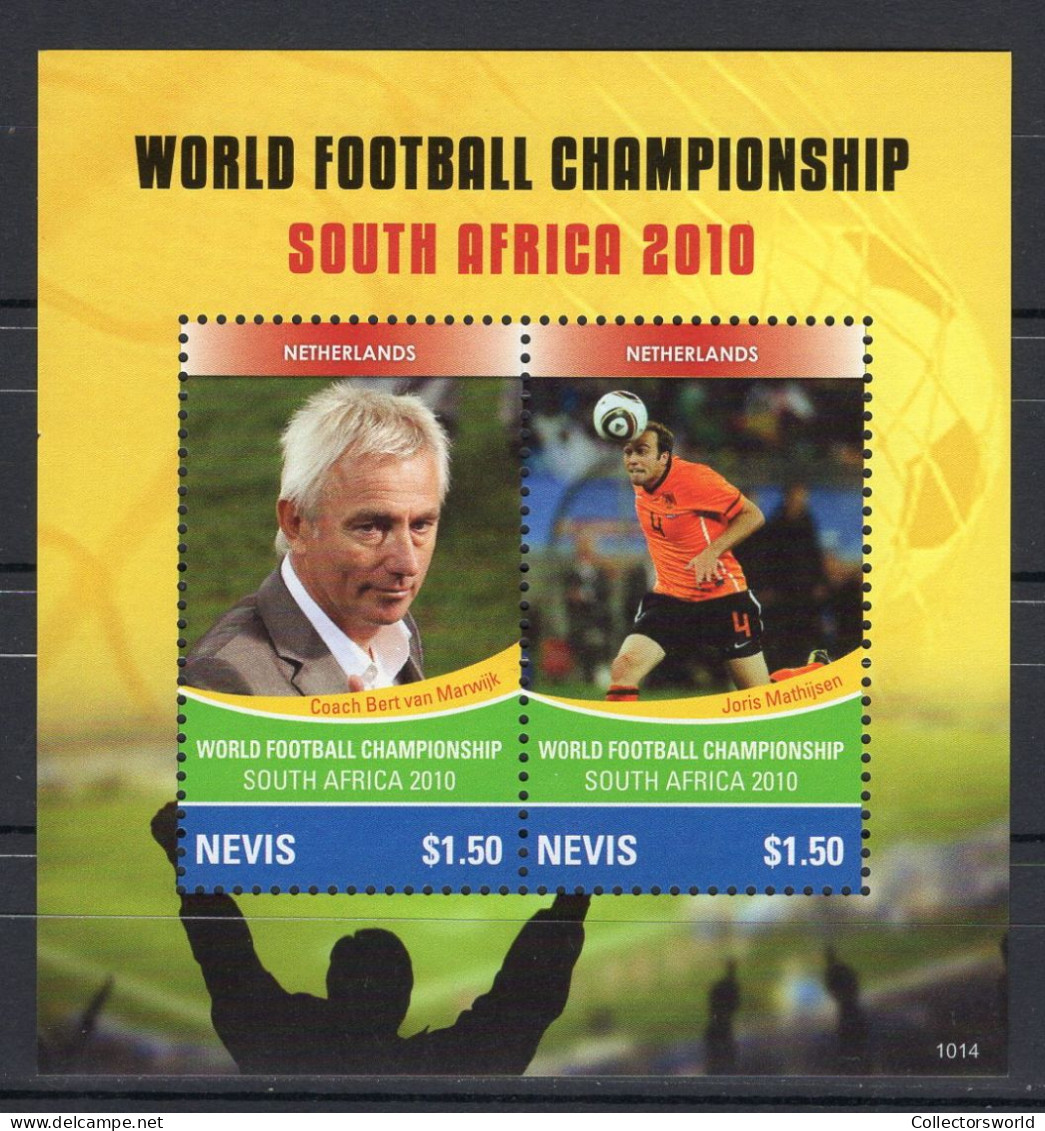 Tuvalu Block 2v 2010 World Football Championship South Africa - Netherlands Bert Van Marwijk - Joris Mathijsen MNH - 2010 – África Del Sur