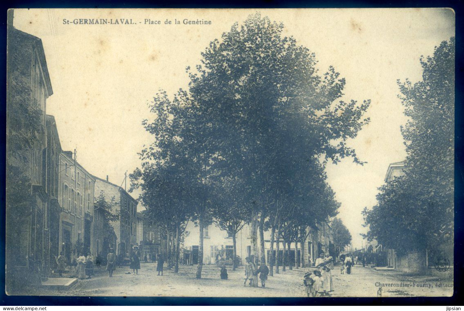 Cpa Du 42 St Germain Laval -- Place De La Genétine   JUI23-15 - Saint Germain Laval