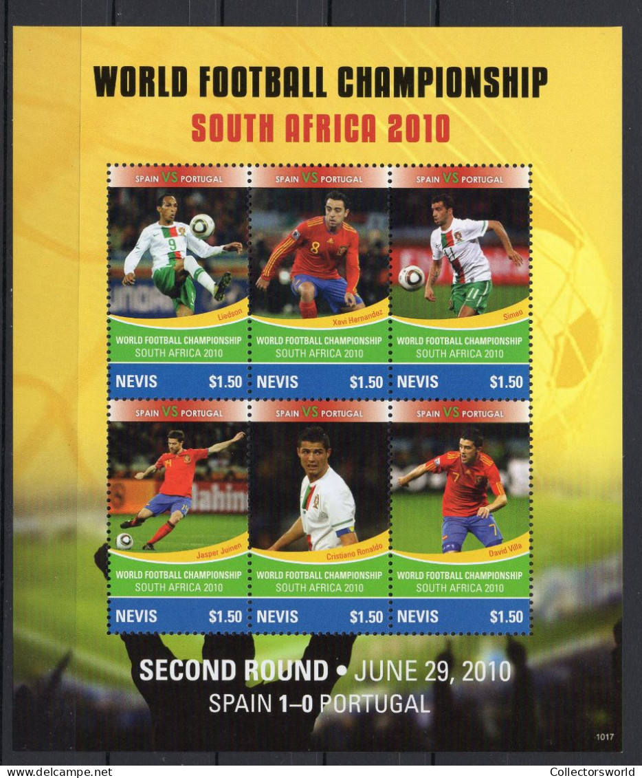 Tuvalu Sheetlet 6v 2010 World Football Championship South Africa - Spain Vs Portugal MNH - 2010 – South Africa