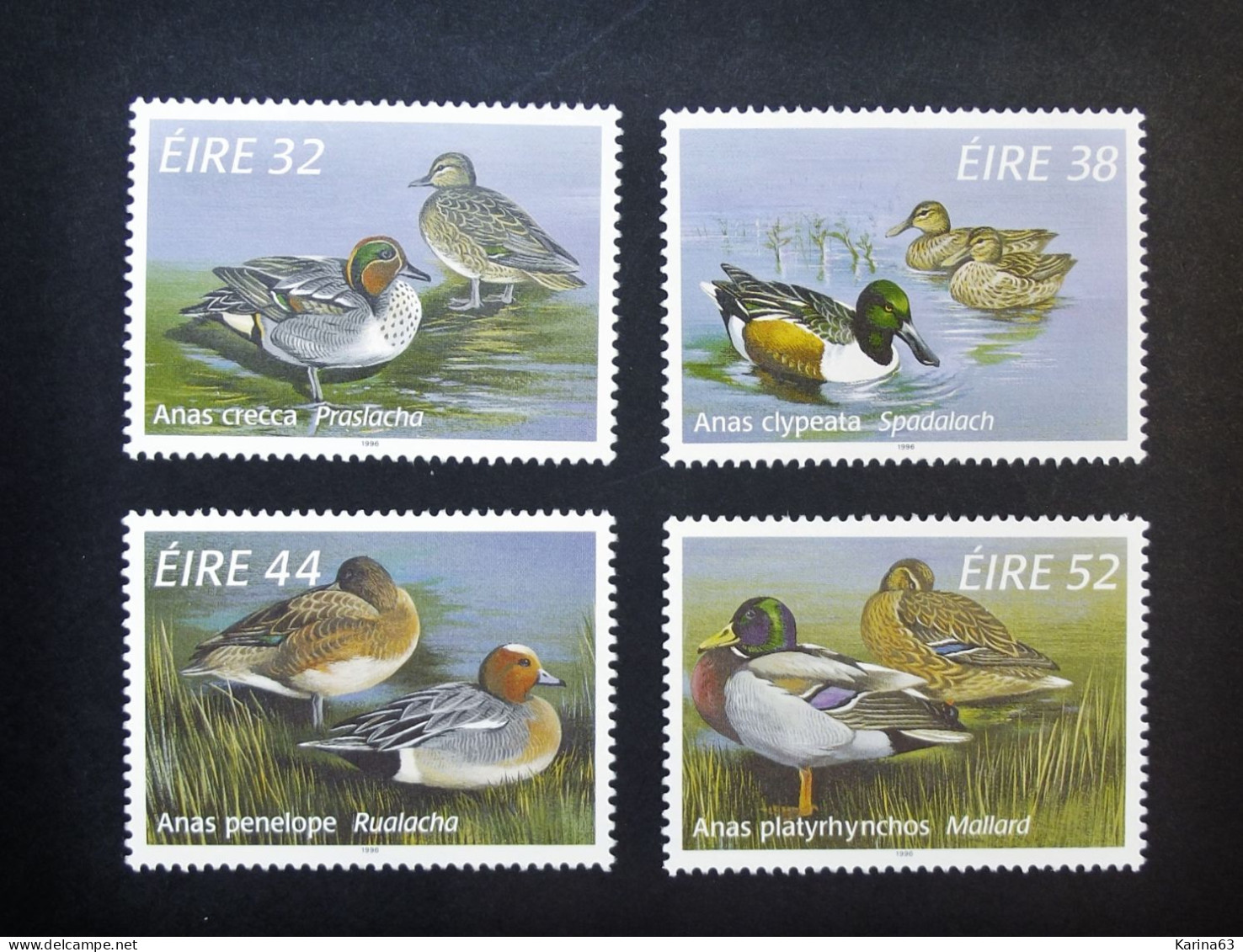 Ireland - Irelande - Eire - 1996 - Y&T N° 963 / 966 ( 4 Val.) Fauna - Nature - Ducks - Canards - Birds - MNH - Postfris - Neufs