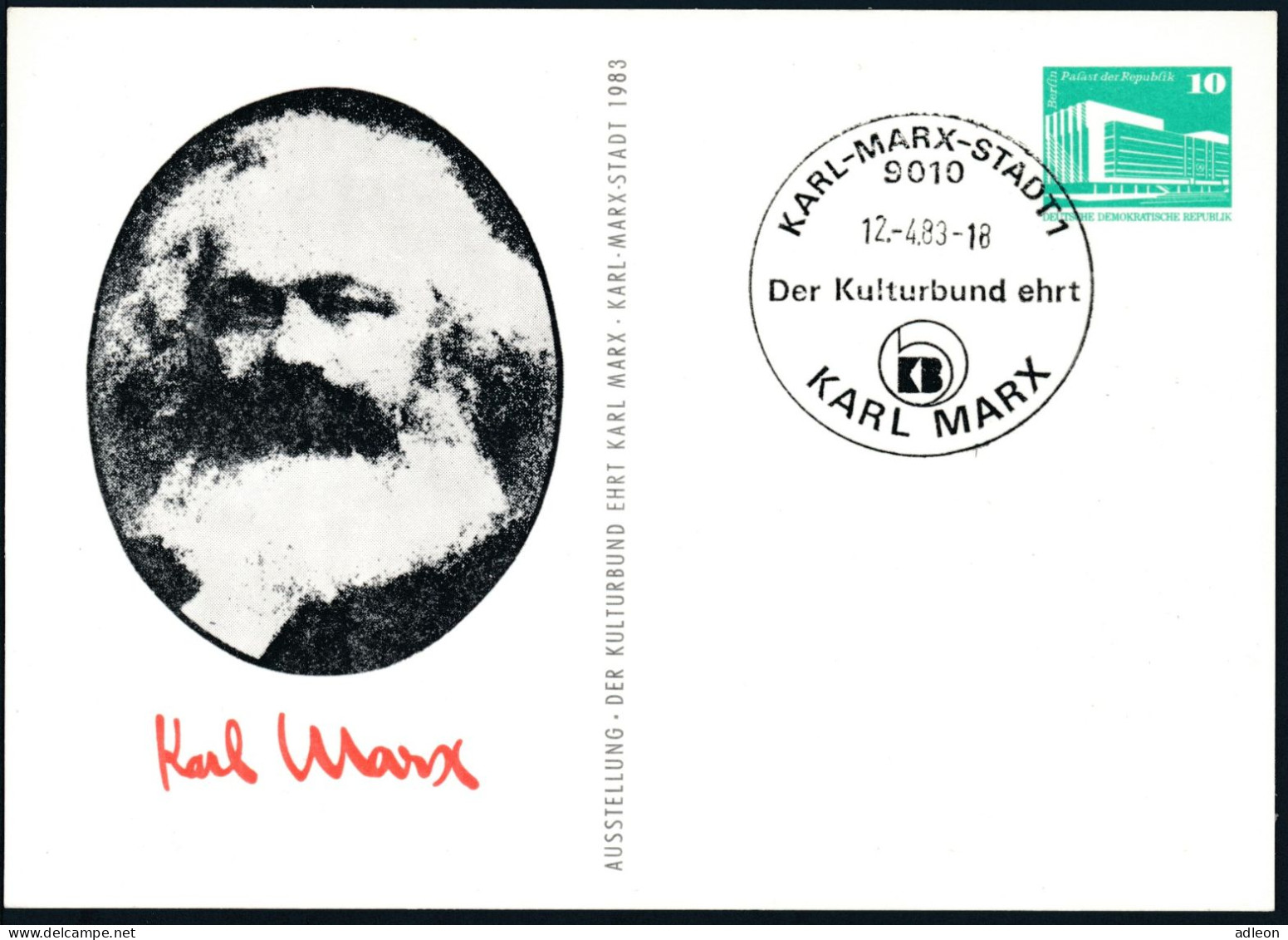 RDA - Entier Postal Privé / DDR - Ganzsachen Mi.Nr. PP 18 - C2/011 SSt Karl-Marx-Stadt 12-4-1983 - Cartoline Private - Usati